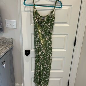 Silk Green Midi Dress
